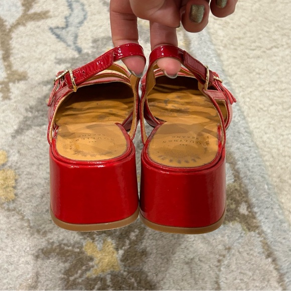 Sezane Paula Babies Block Heels in Red - Picture 14 of 15